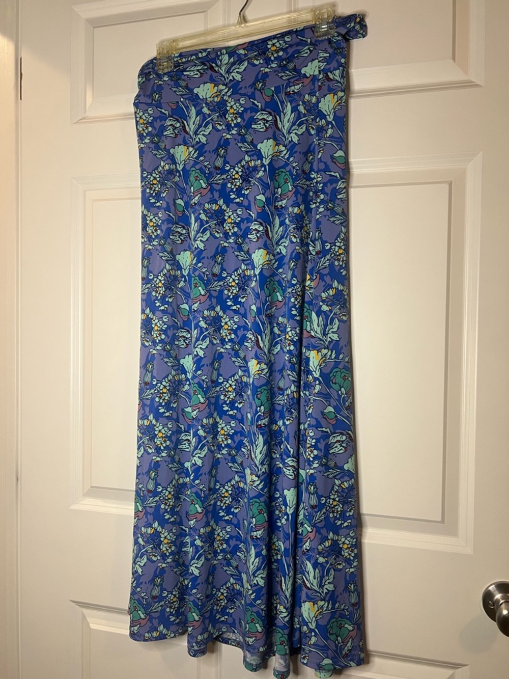 Blue Floral Maxi Skirt
